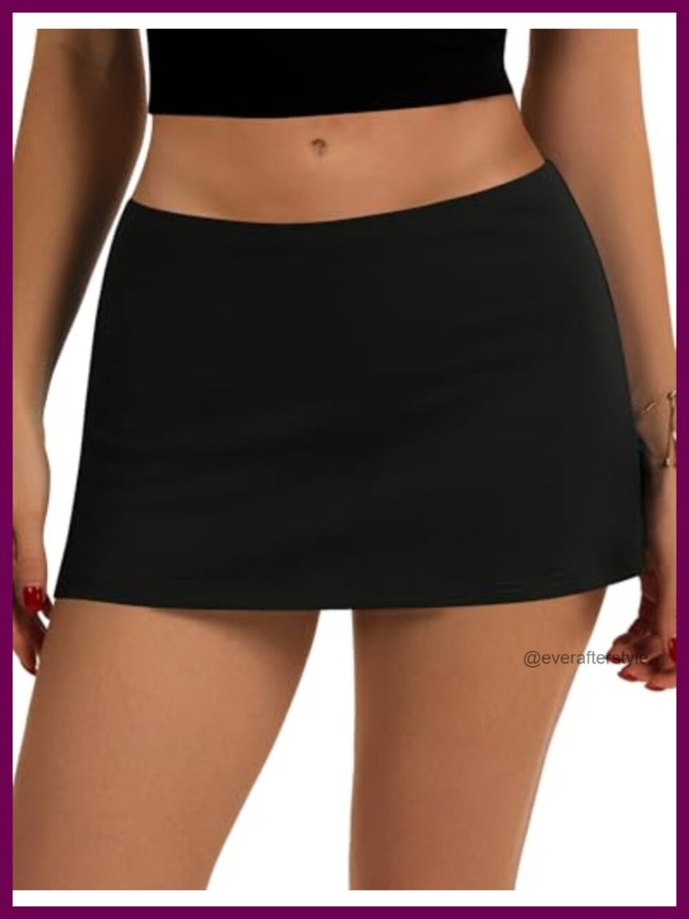 Women's Low Rise Micro Mini Skort with Built-in Shorts & Pockets